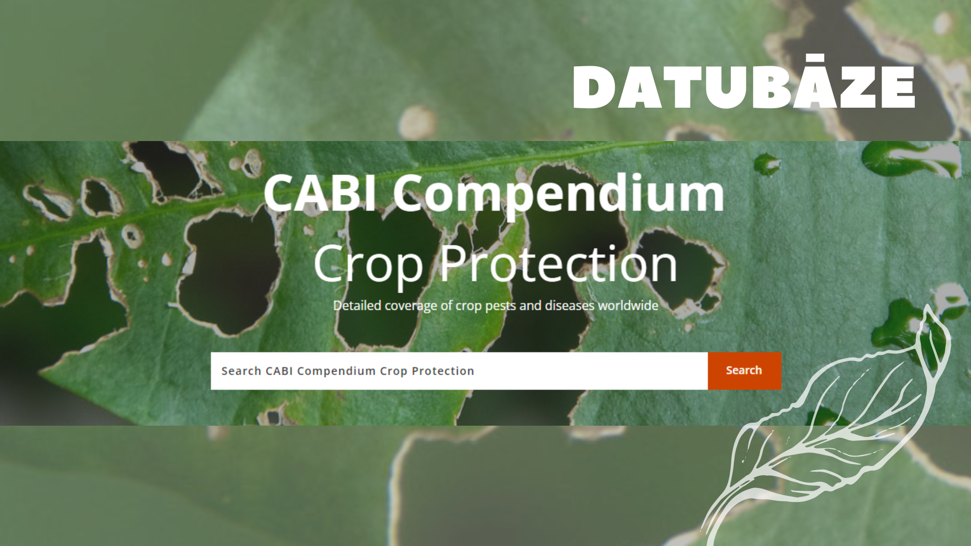 CABI Compendium Crop Protection datubāze