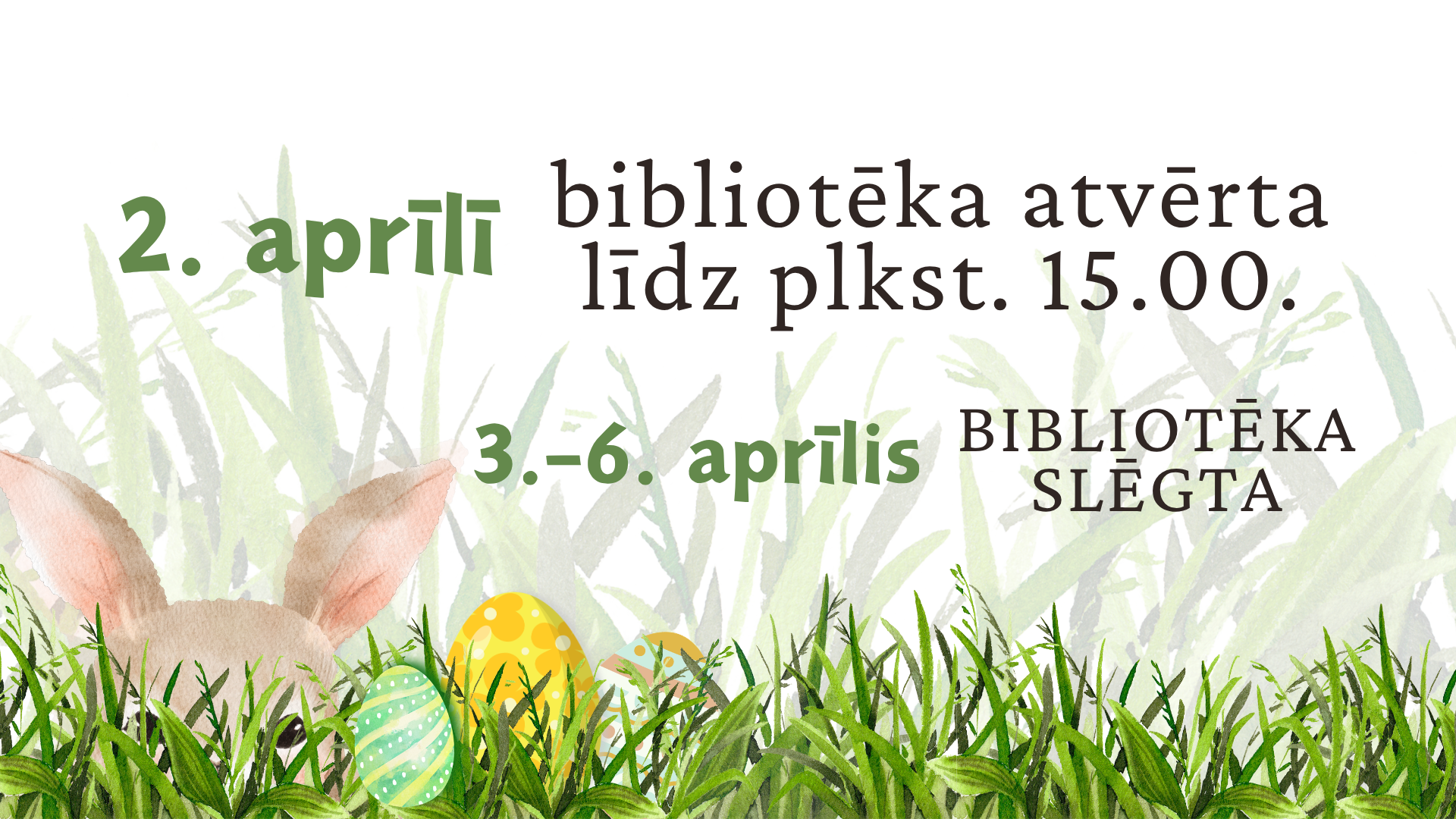 LBTU Fundamentālās bibliotēkas darba laiks Lieldienās, 2026