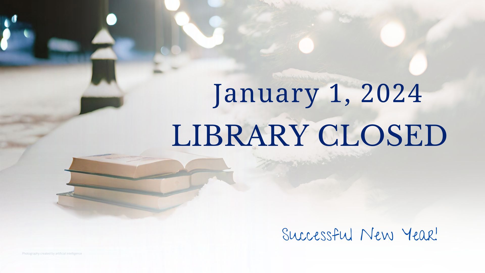 On Monday 1 January, 2024 library closed. Happy New Year!