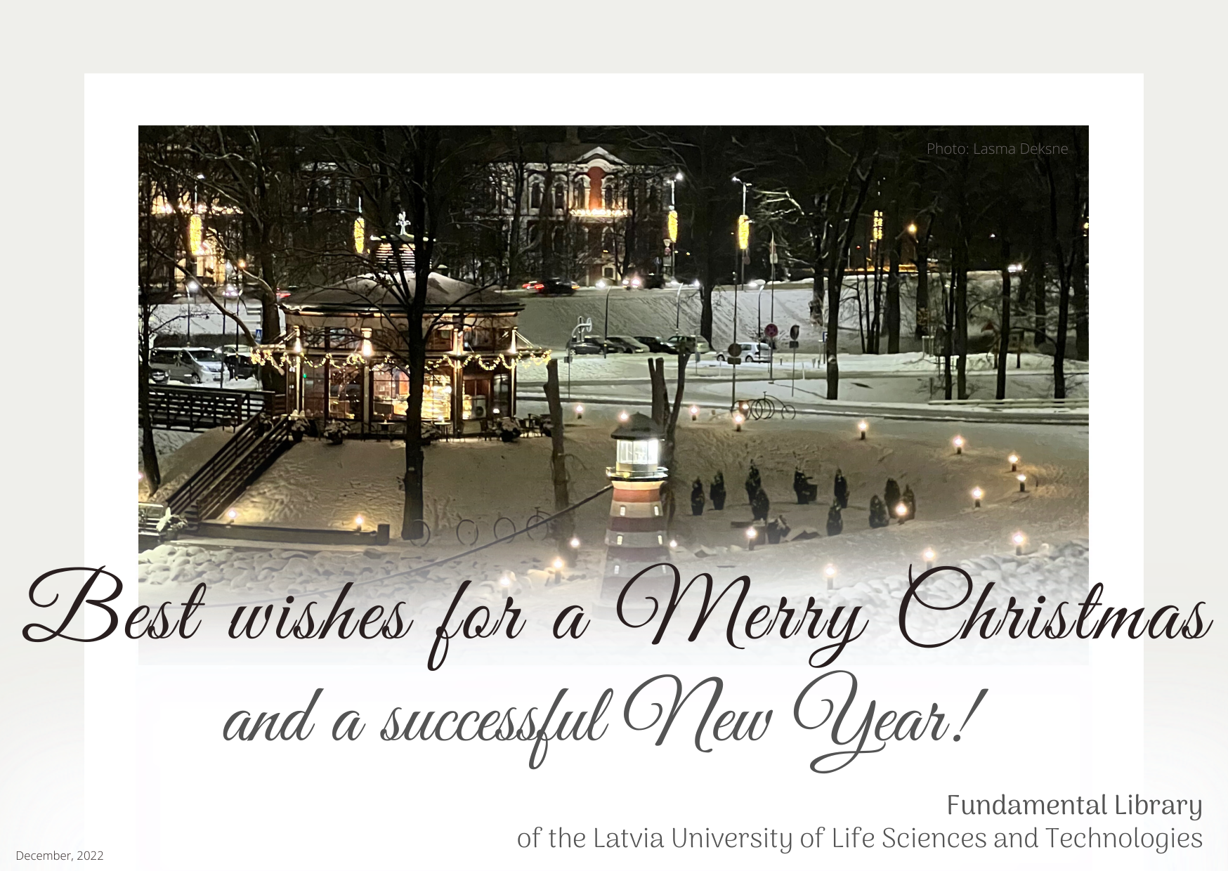 Best wishes for a Merry Christmas and a successful New Year!