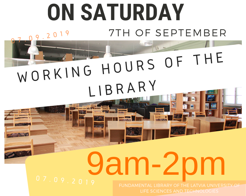 Saturday 7th of September our library is open from 9am until 2pm