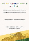 Proceedings of the International scientific conference "Economic science for rural development", Jelgava, May 11-13, 2022 / Latvia University of Life Sciences and Technologies. Faculty of Economics and Social Development. - Jelgava, 2022. - No 56 : Circular Economy: Climate Change, Environmental Aspect, Cooperation, Supply Chains Efficiency of Production Process and Competitive of Companies, Integrated and Sustainable Regional Development New Dimensions in the Development of ... ISSN 2255-9930 (online).