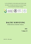 Baltic Surveying: international scientific journal / Latvia University of Life Sciences and Technologies (Latvia), University of Warmia and Mazury in Olsztyn (Poland), Vytautas Magnus University (Lithuania). 2021/1, Vol. 15., 68 pages. ISSN 2255-999X. DOI: 10.22616/j.balticsurveying.2021.15