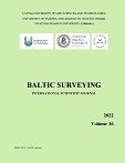 Baltic Surveying: international scientific journal / Latvia University of Life Sciences and Technologies (Latvia), University of Warmia and Mazury in Olsztyn (Poland), Vytautas Magnus University (Lithuania). 2022, Vol. 16., 61 pages. ISSN 2255-999X. DOI: 10.22616/j.balticsurveying.2022.16