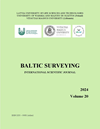 Baltic Surveying: international scientific journal / Latvia University of Life Sciences and Technologies (Latvia), University of Warmia and Mazury in Olsztyn (Poland), Vytautas Magnus University (Lithuania). 2024/2, Volume 20, 81 pages. ISSN 2255–999X. DOI: 10.22616/j.balticsurveying.2024.20