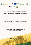 22nd International Scientific Conference. “Economic Science for Rural Development 2021” No 55 Sustainable Bioeconomy, Integrated and Sustainable Regional Development, Rural Development and Entrepreneurship, Circular Economy: Climate Change, Environmental Aspect, Cooperation, Supply Chains, Efficiency of Production Process and Competitive of Companies, New Dimensions in the Development of Society  