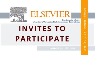 Invites to participate ScienceDirect, Scopus and SciVal Online Trainings in March, April, May and June, 2023 at Latvia University of Life Sciences and Technologies
