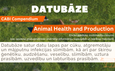 CABI Compendium Animal Health and Production datubāze 