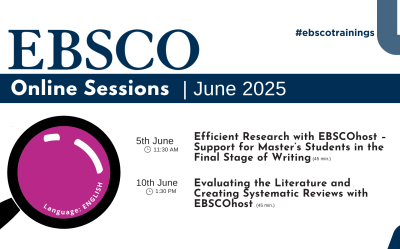 EBSCO Online Sessions | June 2025  at Latvia University of Life Sciences and Technologies
