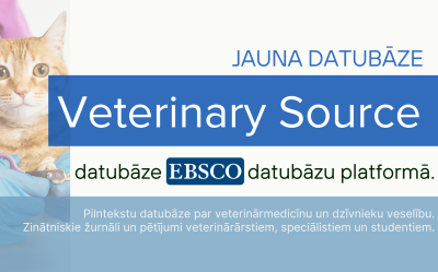 Jauna datubāze EBSCO datubāzu platformā - Veterinary Source