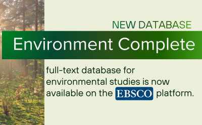 Environment Complete - new database on the EBSCO platform