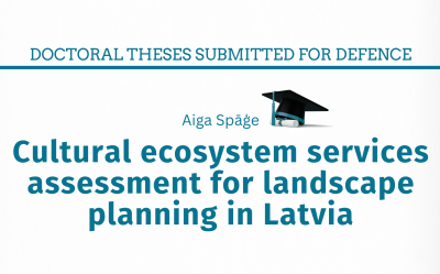Aiga Spāģe. Kultūras ekosistēmu pakalpojumu novērtēšanas pieeja ainavu plānošanai Latvijā = Cultural ecosystem services assessment for landscape planning in Latvia: Doctoral thesis for the Doctoral degree of Science (Ph.D.)
