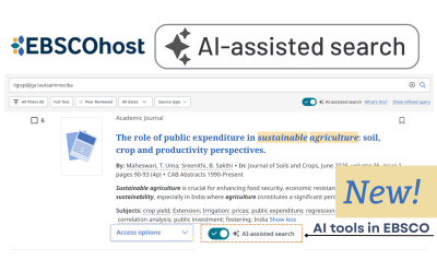 EBSCO AI assisted search at Latvia University of Life Sciences and Technologies
